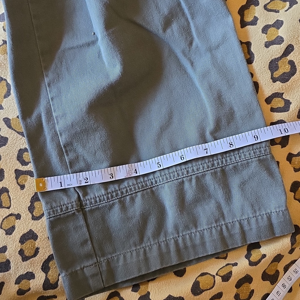 100% Cotton Sage Green Cargo Pants - Picture 8 of 9